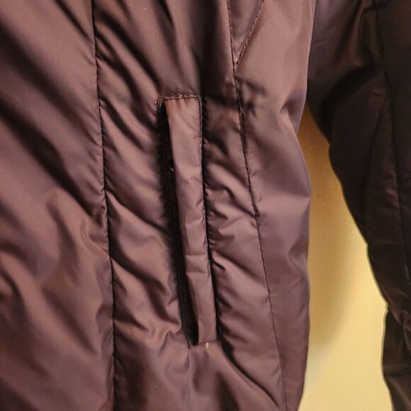 Calvin Klein Vintage Chocolate Brown Detachable Hood Down Jacket Size XL - Picture 5 of 7